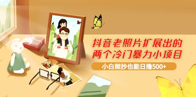 抖音老照片扩展出的两个冷门暴力小项目，小白照抄也能日撸500+网创库-网创项目资源站-副业项目-创业项目-搞钱项目网创库
