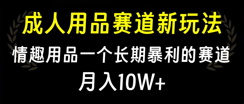 大人用品赛道新玩法，情趣用品一个长期暴利的赛道，月入10W+网创库-网创项目资源站-副业项目-创业项目-搞钱项目网创库