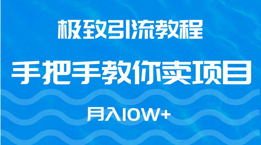 极致引流教程，手把手教你卖项目，月入10W+网创库-网创项目资源站-副业项目-创业项目-搞钱项目网创库
