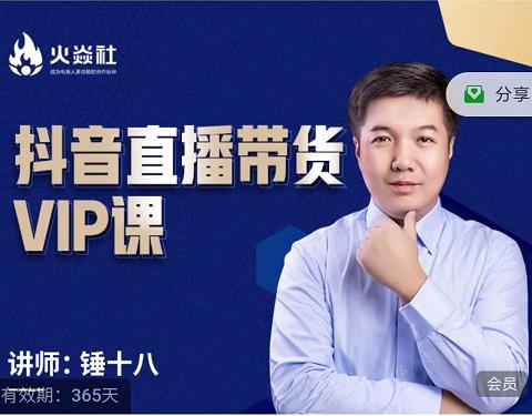 锤十八-抖音直播带货VIP课，专注直播带货有效盈利模式网创库-网创项目资源站-副业项目-创业项目-搞钱项目网创库