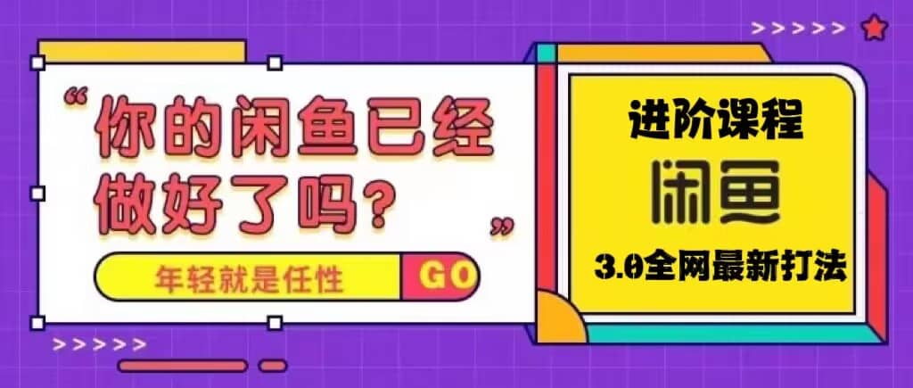 火爆全网的咸鱼玩法进阶课程，咸鱼进阶课程网创库-网创项目资源站-副业项目-创业项目-搞钱项目网创库