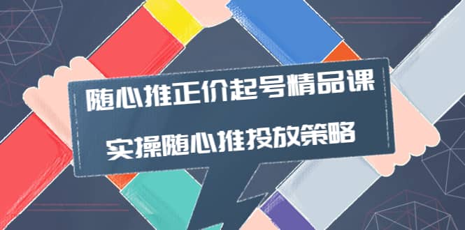 随心推正价起号精品课，实操随心推投放策略（5节课-价值298）网创库-网创项目资源站-副业项目-创业项目-搞钱项目网创库