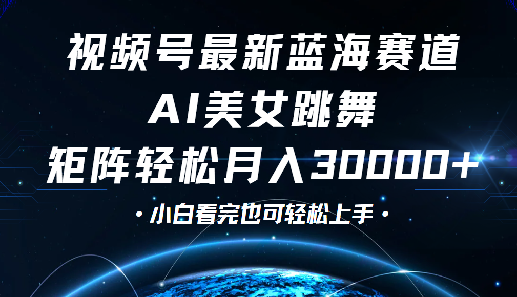 视频号蓝海赛道玩法，当天起号，拉爆流量收益，小白也能轻松月入30000+网创库-网创项目资源站-副业项目-创业项目-搞钱项目网创库
