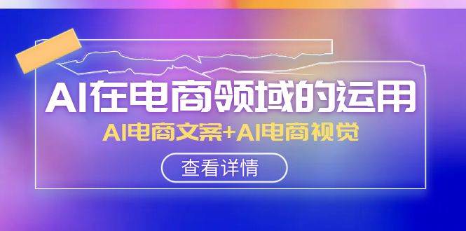 AI-在电商领域的运用线上课，AI电商文案+AI电商视觉（14节课）网创库-网创项目资源站-副业项目-创业项目-搞钱项目网创库