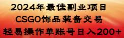 2024年最佳副业项目 CSGO饰品装备交易 轻易操作单账号日入200+网创库-网创项目资源站-副业项目-创业项目-搞钱项目网创库