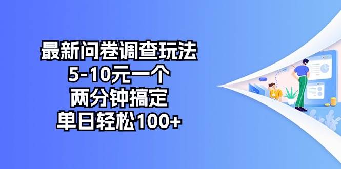 最新问卷调查玩法，5-10元一个，两分钟搞定，单日轻松100+网创库-网创项目资源站-副业项目-创业项目-搞钱项目网创库