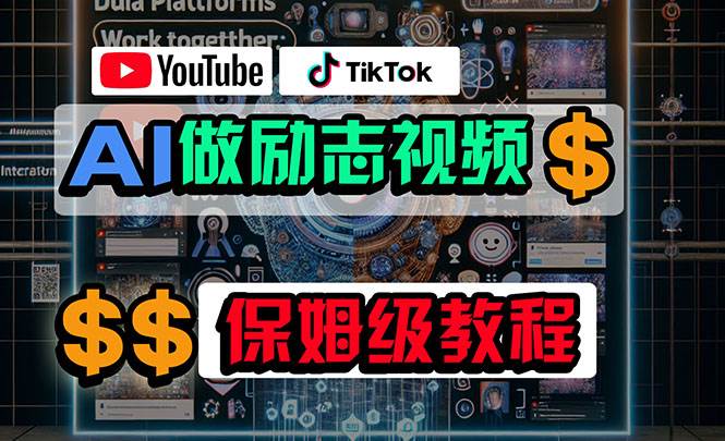 利用AI制作励志视频，在YouTube和TikTok赚钱，小白可做（附工具）网创库-网创项目资源站-副业项目-创业项目-搞钱项目网创库