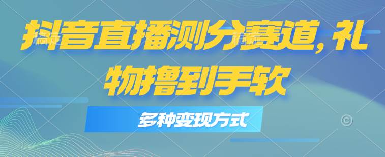 抖音直播测分赛道，多种变现方式，轻松日入1000+网创库-网创项目资源站-副业项目-创业项目-搞钱项目网创库