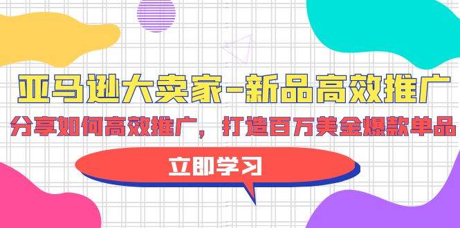 亚马逊 大卖家-新品高效推广，分享如何高效推广，打造百万美金爆款单品网创库-网创项目资源站-副业项目-创业项目-搞钱项目网创库