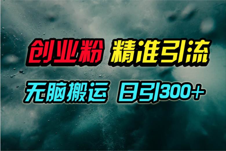 视频号纯搬运日引300+创业粉教程！网创库-网创项目资源站-副业项目-创业项目-搞钱项目网创库
