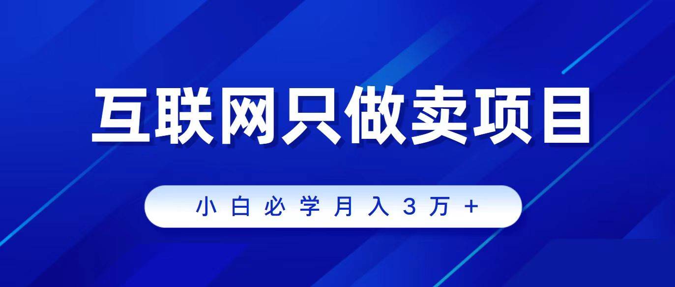 互联网的尽头就是卖项目，被割过韭菜的兄弟们必看！轻松月入三万以上！网创库-网创项目资源站-副业项目-创业项目-搞钱项目网创库