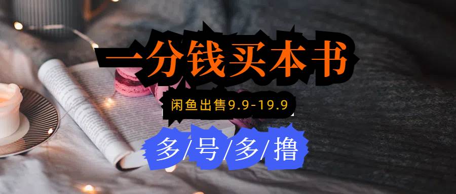 每天花1分钱买一本书，闲鱼出售9.9-19.9不等，多账号多撸 新手小白均可操作网创库-网创项目资源站-副业项目-创业项目-搞钱项目网创库