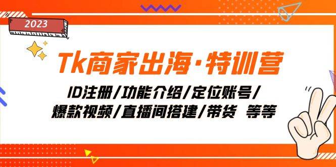 Tk商家出海·特训营：ID注册/功能介绍/定位账号/爆款视频/直播间搭建/带货网创库-网创项目资源站-副业项目-创业项目-搞钱项目网创库