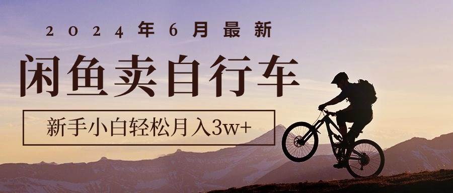 2024年6月最新闲鱼卖自行车，新手小白轻松月入3w+项目网创库-网创项目资源站-副业项目-创业项目-搞钱项目网创库