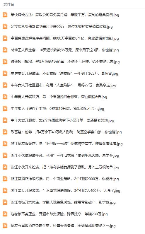 真实有效391套商业模式，年入几十到几百万案例解析（电子书+视频+图文）网创库-网创项目资源站-副业项目-创业项目-搞钱项目网创库