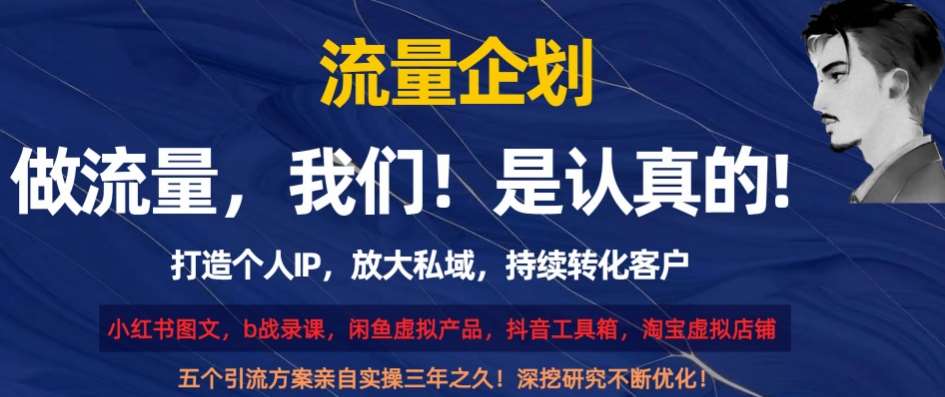 流量企划，打造个人IP，放大私域，持续转化客户【揭秘】网创库-网创项目资源站-副业项目-创业项目-搞钱项目网创库