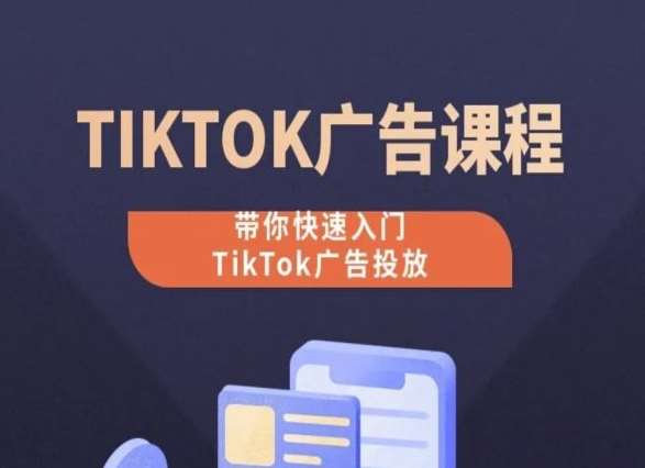 TikTok广告投放课程，从0-1实操课，带你快速入门TikTok广告投放网创库-网创项目资源站-副业项目-创业项目-搞钱项目网创库