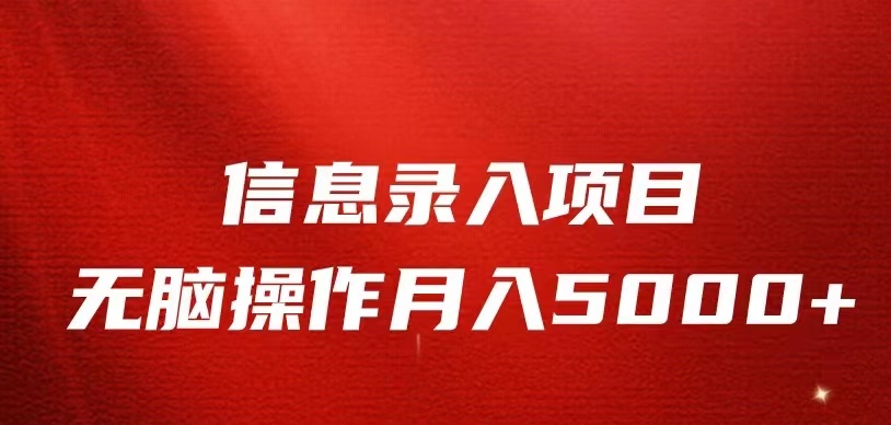 信息录入返佣项目，小白无脑复制粘贴，月入5K+网创库-网创项目资源站-副业项目-创业项目-搞钱项目网创库