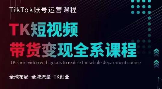 Tiktok运营线上训练营，引流爆单，急速涨粉，Tiktok短视频玩法大揭秘网创库-网创项目资源站-副业项目-创业项目-搞钱项目网创库