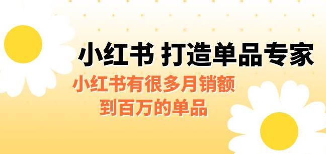 某公众号付费文章《小红书打造单品专家》小红书有很多月销额到百万的单品网创库-网创项目资源站-副业项目-创业项目-搞钱项目网创库