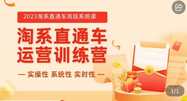 冠东·2023淘系直通车高级系统课，​实操性，系统性，实时性，直通车完整体系教学网创库-网创项目资源站-副业项目-创业项目-搞钱项目网创库