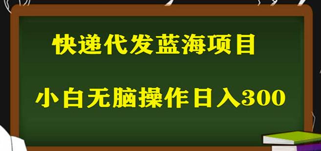 2023最新蓝海快递代发项目,小白零成本照抄也能日入300+网创库-网创项目资源站-副业项目-创业项目-搞钱项目网创库