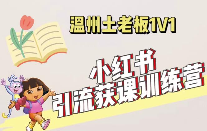 小红书1对1引流获客训练营:账号、内容、引流、成交(价值3999元)网创库-网创项目资源站-副业项目-创业项目-搞钱项目网创库