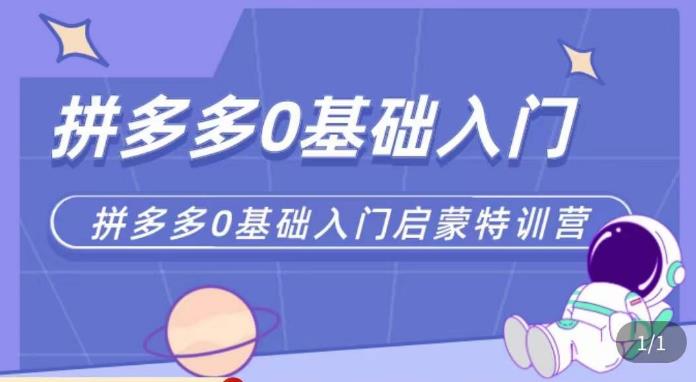六一电商·拼多多运营0-1实操特训营,拼多多从基础到进阶的可实操玩法网创库-网创项目资源站-副业项目-创业项目-搞钱项目网创库