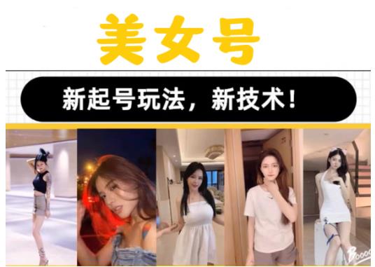 2023抖音快手短视频美女号课程制作玩法教程，美女号搬运新起号玩法，新技术（素材+教程）网创库-网创项目资源站-副业项目-创业项目-搞钱项目网创库