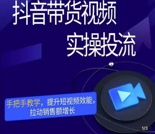 彬彬很靠谱·抖音带货视频实操投流，手把手教学，提升短视频效能，拉动销售额增长网创库-网创项目资源站-副业项目-创业项目-搞钱项目网创库