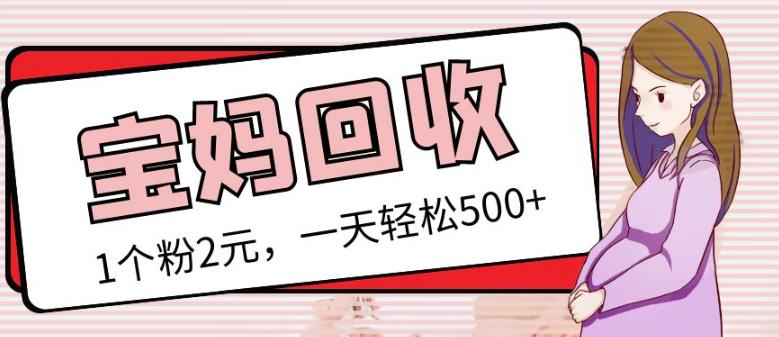 最新小红书母婴号宝妈粉回收项目，1个粉2元，一天轻松500+案例分享【粉丝包回收】网创库-网创项目资源站-副业项目-创业项目-搞钱项目网创库