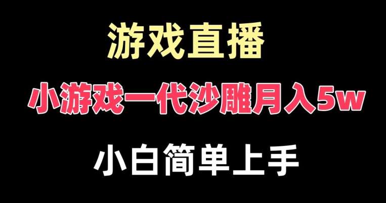 玩小游戏一代沙雕月入5w，爆裂变现，快速拿结果，高级保姆式教学【揭秘】网创库-网创项目资源站-副业项目-创业项目-搞钱项目网创库