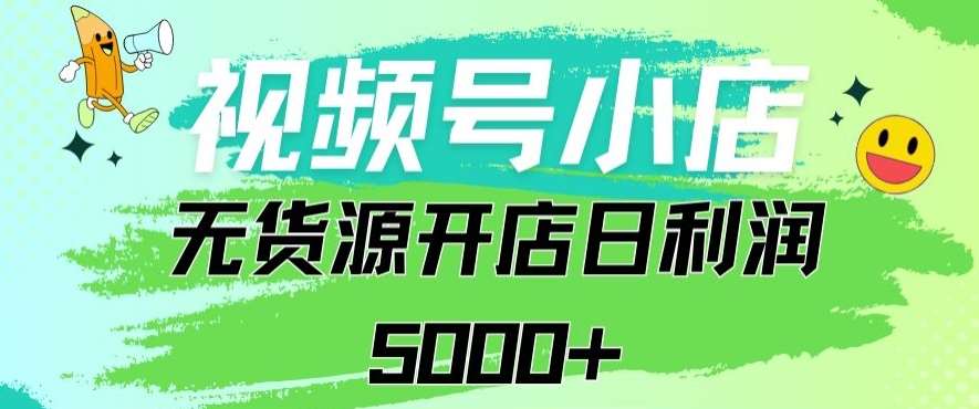 视频号无货源小店从0到1日订单量千单以上纯利润稳稳5000+【揭秘】网创库-网创项目资源站-副业项目-创业项目-搞钱项目网创库