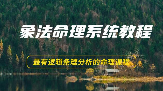 象法命理系统教程，最有逻辑条理分析的命理课程（56节）网创库-网创项目资源站-副业项目-创业项目-搞钱项目网创库