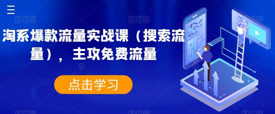 淘系爆款流量实战课（搜索流量），主攻免费流量网创库-网创项目资源站-副业项目-创业项目-搞钱项目网创库
