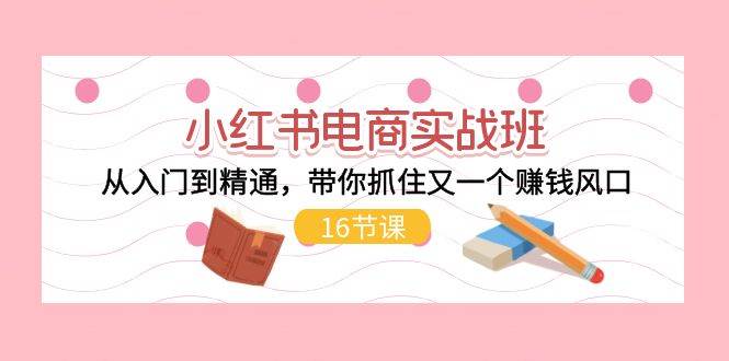 （11533期）小红书电商实战班，从入门到精通，带你抓住又一个赚钱风口（16节）网创库-网创项目资源站-副业项目-创业项目-搞钱项目网创库