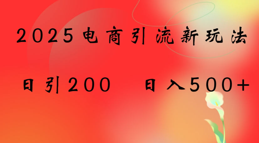 2025电商引流新玩法,日引200 日入500+网创吧-网创项目资源站-副业项目-创业项目-搞钱项目网创吧