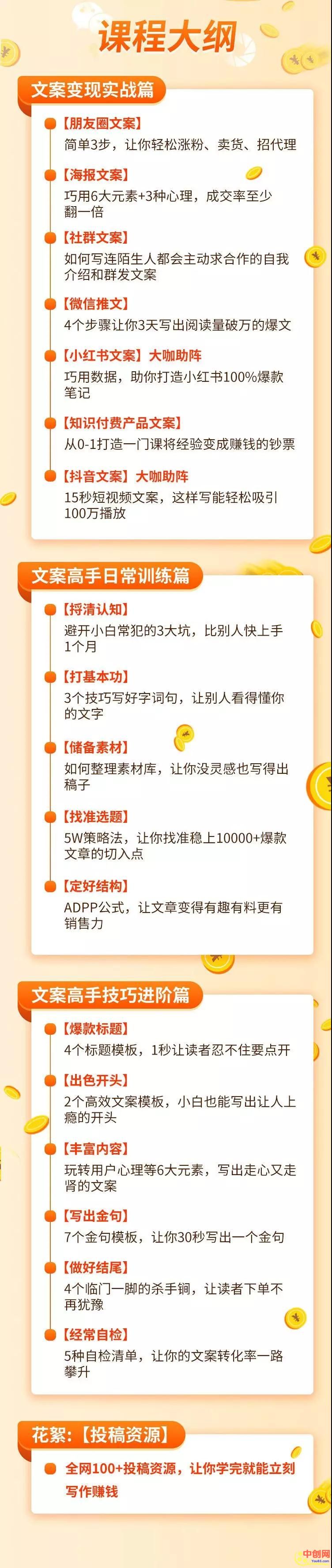 （1012期）【文案变现营·新手也能每月多赚5000+】揭秘7大文案变现手段，18节视频课程