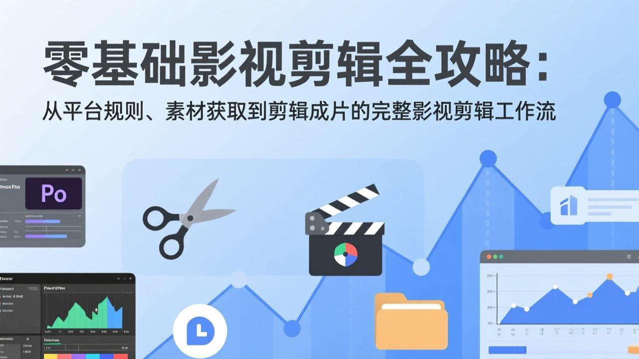 (17336期)零基础影视剪辑全攻略:从平台规则、素材获取到剪辑成片的完整影视剪辑工作流