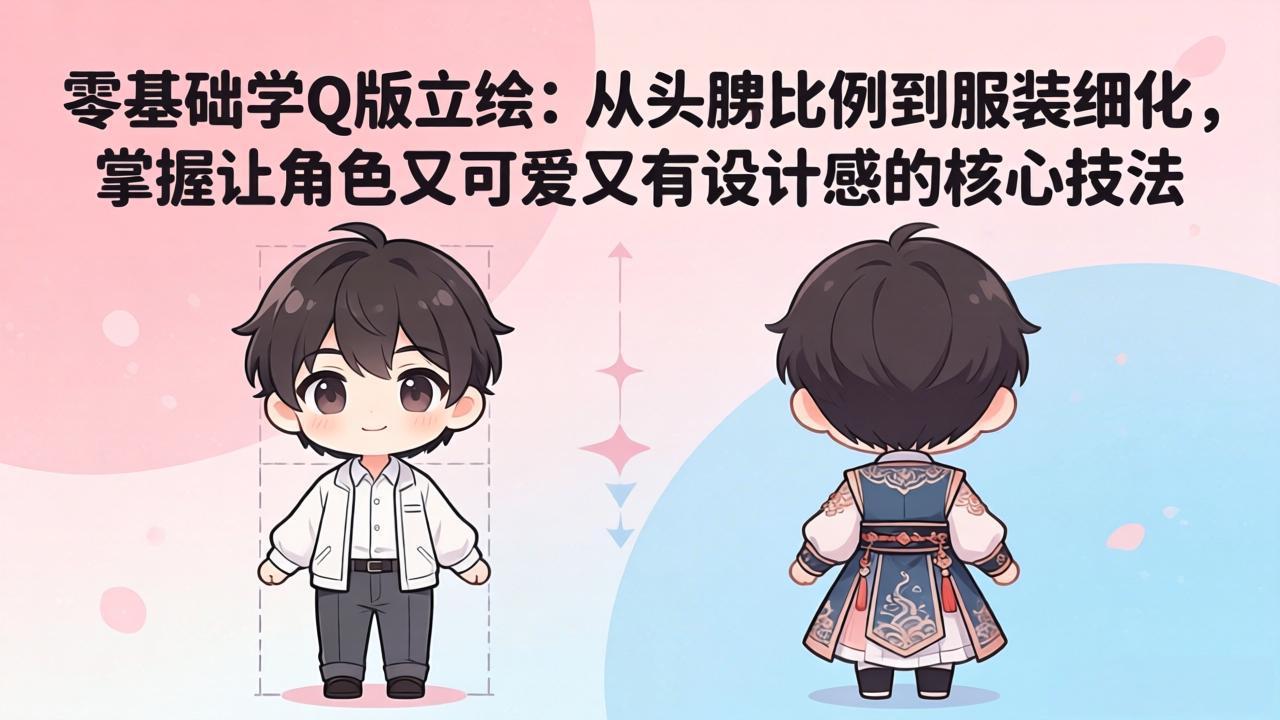 （18036期）零基础学Q版立绘：从头身比例到服装细化，掌握让角色又可爱又有设计感的核心技法网创吧-网创项目资源站-副业项目-创业项目-搞钱项目网创吧
