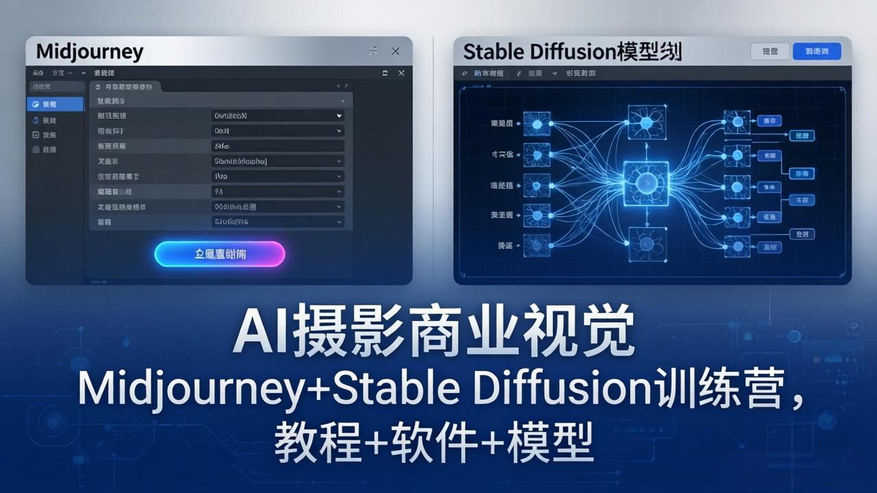 (18272期)AI摄影商业视觉Midjourney+Stable Diffusion训练营,教程+软件+模型网创库-网创项目资源站-副业项目-创业项目-搞钱项目网创吧
