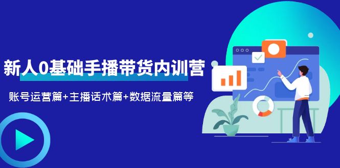 (6082期)2023新人0基础手播带货内训营:账号运营篇+主播话术篇+数据流量篇等网创吧-网创项目资源站-副业项目-创业项目-搞钱项目网创吧