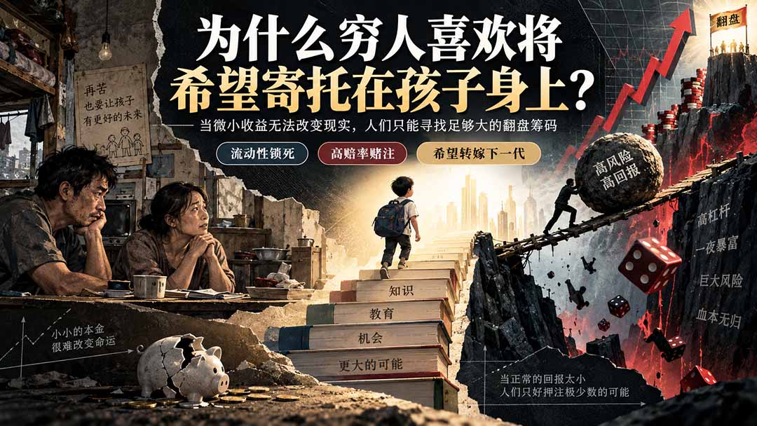 (20318期)社群精品文章:为什么穷人喜欢将希望寄托在孩子身上?网创吧-网创项目资源站-副业项目-创业项目-搞钱项目网创吧