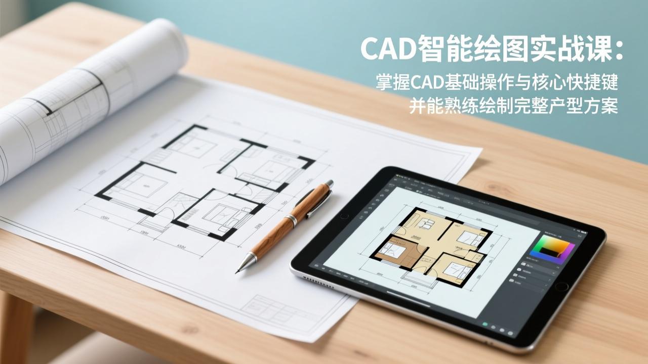 （17348期）CAD智能绘图实战课：掌握CAD基础操作与核心快捷键，并能熟练绘制完整户型方案网创吧-网创项目资源站-副业项目-创业项目-搞钱项目网创吧