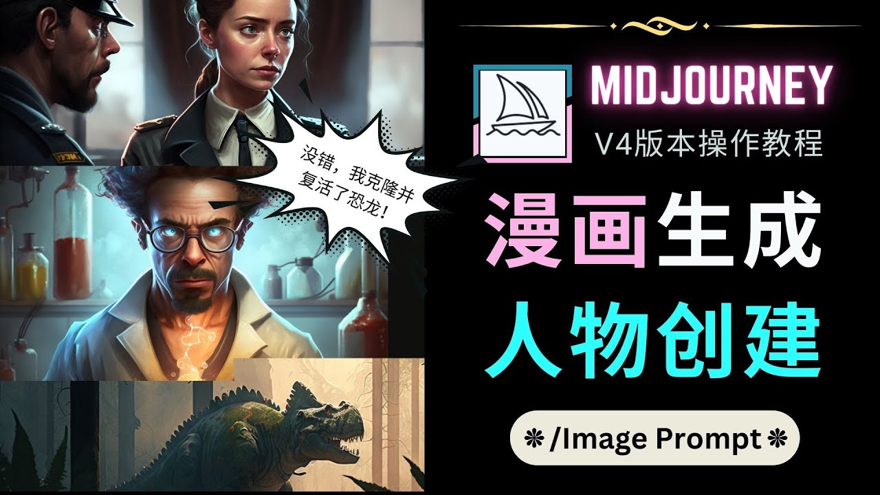 （4899期）Midjourney V4版本操作教程：2个简单参数，完成漫画生成，人物创建网创吧-网创项目资源站-副业项目-创业项目-搞钱项目网创吧