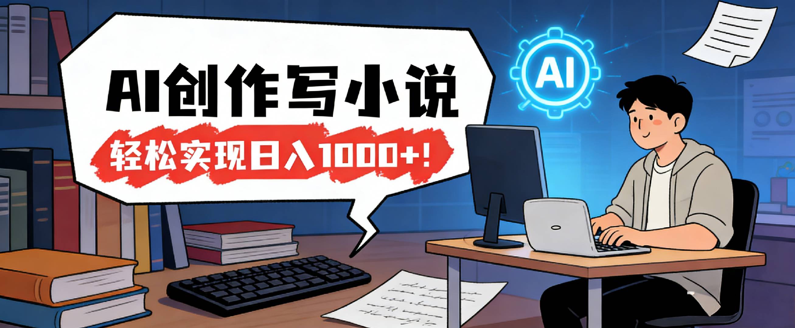 26年最新风口项目,AI工具创作写小说,轻松实现日入1000+网创吧-网创项目资源站-副业项目-创业项目-搞钱项目网创吧