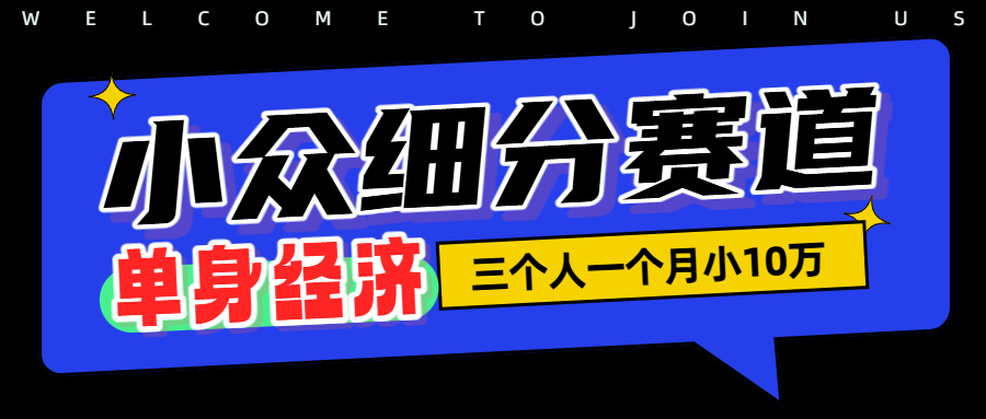 小众流量掘金,三个人一月小10W网创吧-网创项目资源站-副业项目-创业项目-搞钱项目网创吧