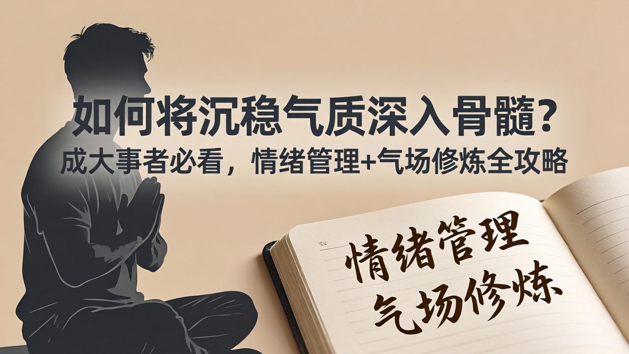 (18058期)付费文章:如何将沉稳气质深入骨髓?成大事者必看,情绪管理+气场修炼全攻略网创库-网创项目资源站-副业项目-创业项目-搞钱项目网创吧