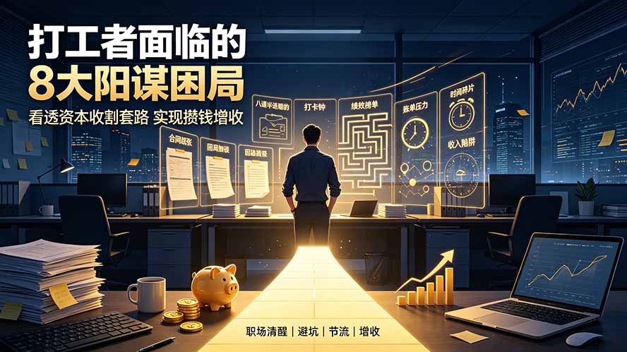 (19448期)付费文章:打工者面临的8大阳谋困局,看透资本收割套路实现攒钱增收