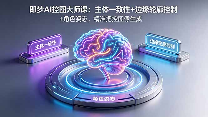 (18619期)即梦AI控图大师课:主体一致性+边缘轮廓控制+角色姿态,精准把控图像生成